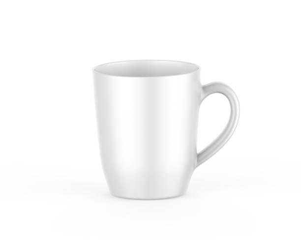 istock White ceramic tea cup mockup template, porcelain coffee mug on white background, 3d render illustration 1475894088