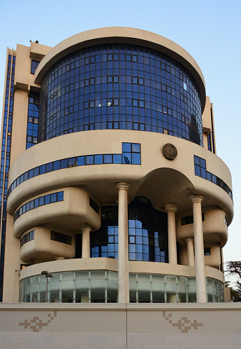 Dakar, Senegal: BCEAO headquarters (Central Bank of West African States), Building 2 'Immeuble 2' - Central bank of the African countries of Benin, Burkina Faso, Côte d'Ivoire, Guinea-Bissau, Mali, Niger, Senegal and Togo. These countries form the West African Economic and Monetary Union (UEMOA).