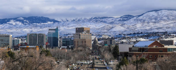 istock Snow covered foothills behind downtown Boise, Idaho 1475909790