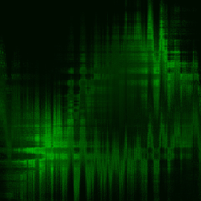 Green Pixel Crisscross Noise Glitch Pattern Black Futuristic Background Matrix Pixelated Texture Technology Abstract Graph Electrocardiography Graphic Equalizer Disintegration Glowing Igniting Rhythm Retro Style Digitally Generated Image Design template for presentation, flyer, card, poster, brochure, banner