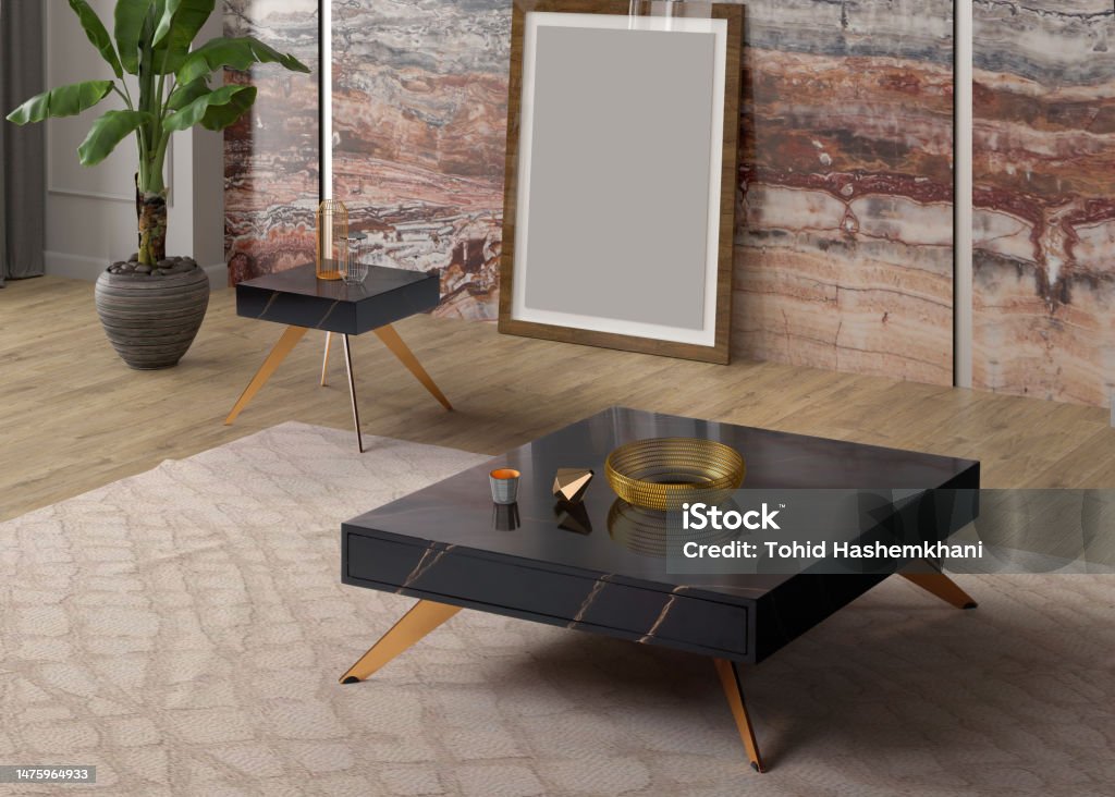 Table Photo Modern Interior Coffee Table Stock Photo - Download Image Now ...