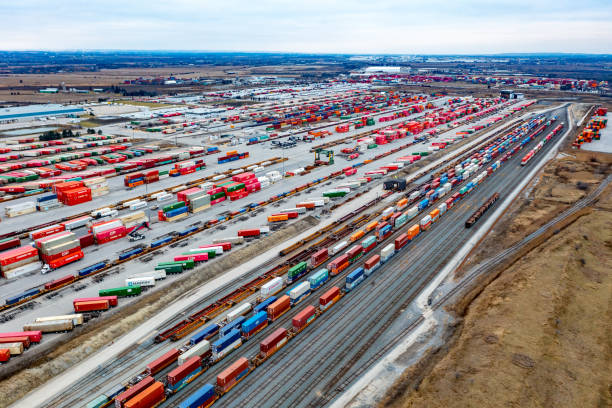 istock Canadian Pacific CPRailway Vaughan Intermodal Terminal in Kleinburg, Canada 1475969604