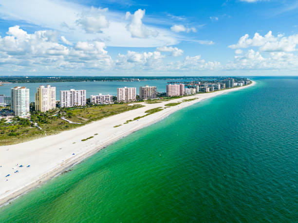 istock Aerial view of an nearly empty beach 1475971516