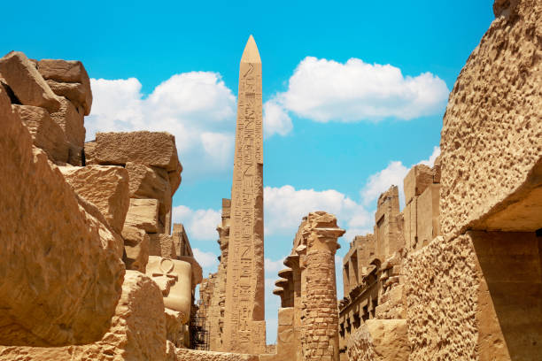 Karnak, Luxor. Antique Egyptian Temple Complex. stock photo