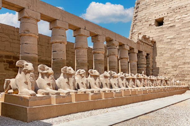 Karnak, Luxor. Antique Egyptian Temple Complex. stock photo