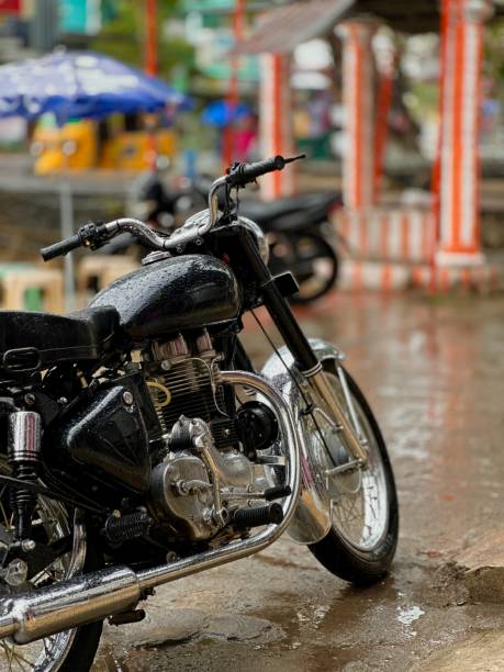 Picture of a motorcycle from Royal Enfield made in India back in the 90s