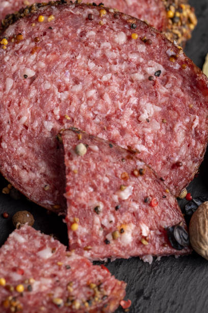 istock Sliced salami using pork meat with spices 1476000397