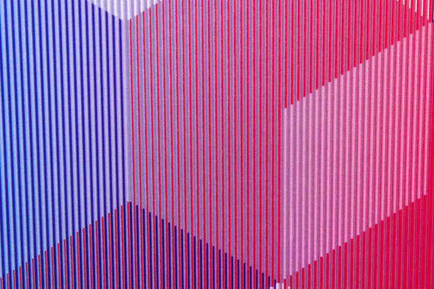 Abstract Painting Art: Strokes with Different Color Patterns, Gradient from Blue to Violet - vertical lines