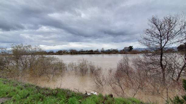 istock Storm clouds over the flooded area 1476004144