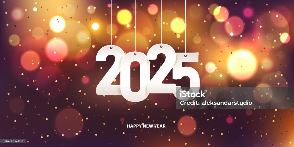Happy New Year 2025 Stock Illustration Download Image Now 2025, New
