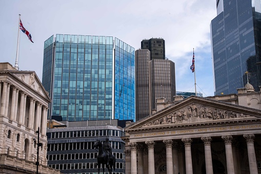 Bank of England, Royal Exchange and Skyscrapers