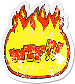 istock retro distressed sticker of a cartoon WTF symbol 1476019219