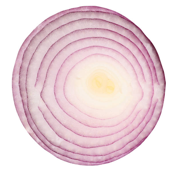istock Sliced red onion rings, vegetable isolated on white background 1476019531