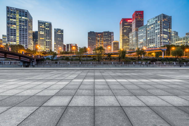 istock Panoramic skyline and modern commercial buildings with empty floors in Beijing 1476027952