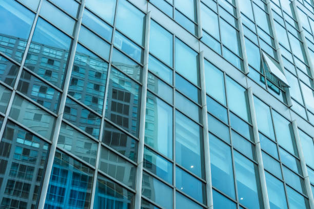 Urban abstract - windowed corner of office building
