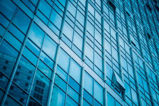 Urban abstract - windowed corner of office building
