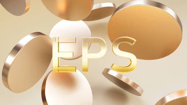 istock Abstract background of EPS text, 3D rendered image of net income per share 1476029629