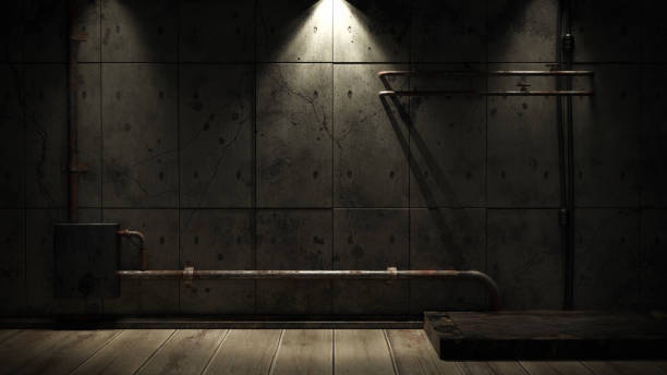 istock Grunge abstract room with urban metallic background. 3d rendering 1476046702