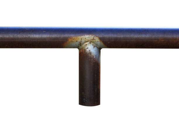 istock Large round iron rods are welded together isolated on white background with clipping path.Selection focus. 1476048211