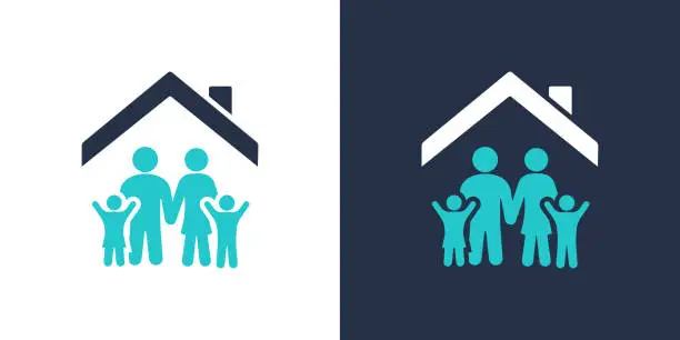 Vector illustration of Home family icon. Solid icon vector illustration. For website design, logo, app, template, ui, etc.