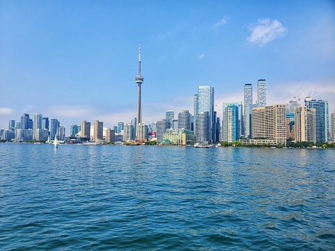 View of Toronto from Ontario lake