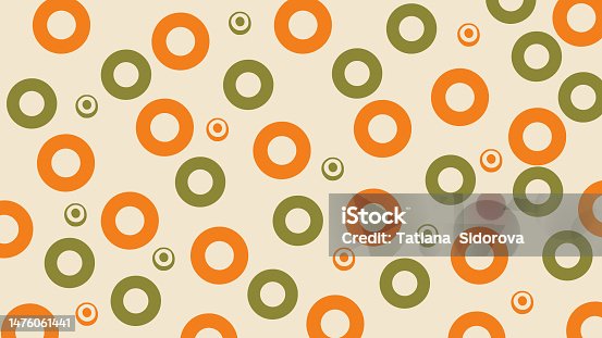 istock Abstract background with orange and green circles 1476061441