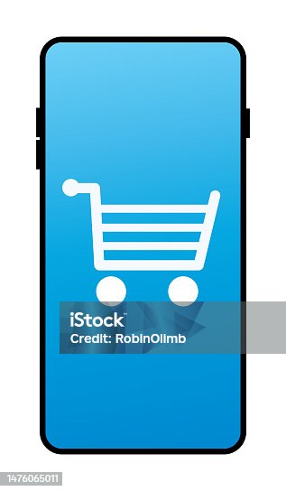 istock Shopping Cart Smart Phone Icon 1476065011