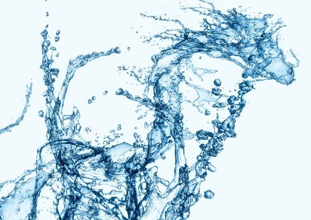 istock Abstract blue water background swirling in dragon shape 1476071100