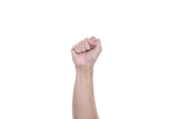 istock Male's fist isolated on white background with clipping path. 1476081511
