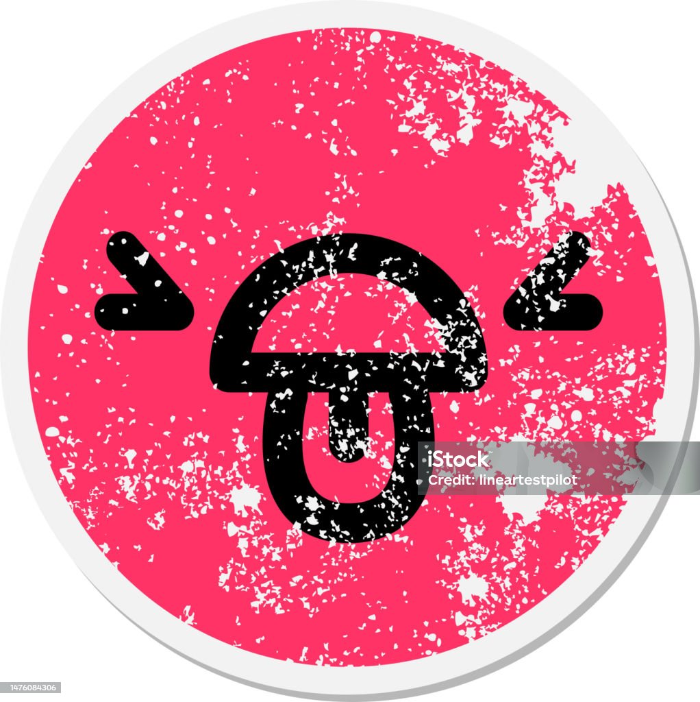Disgusting Sticker Disgusted Face Circular Sticker Stock Illustration - Download Image Now ...