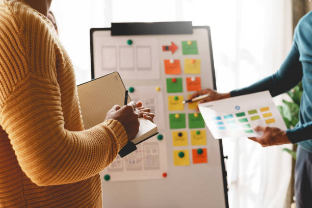 istock Programmers are meeting to make mobile app systems more modern and easier to use and meet the needs of the modern age. 1476091269