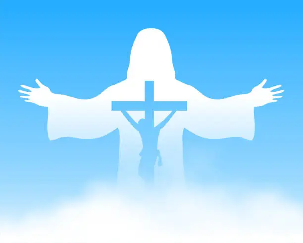 Vector illustration of good friday religious backgrounds for jesus worship and prayer