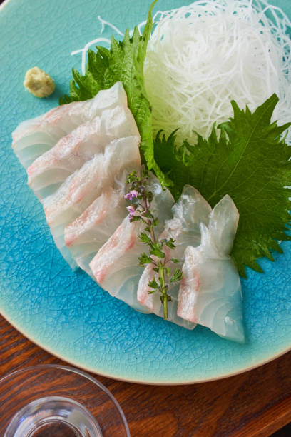 istock Japanese food : Red sea bream sashimi 1476098316
