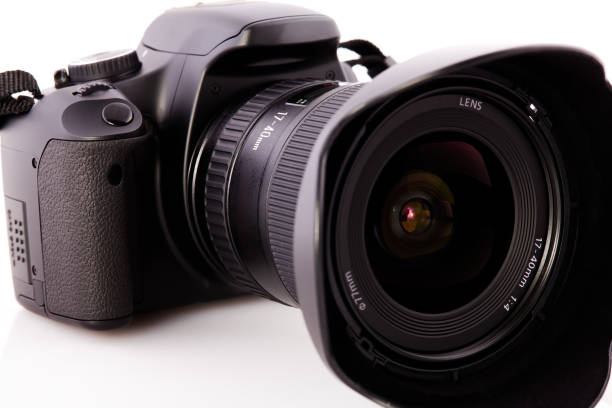 istock Tight Shot Of DSLR Camera With Wide Angle Lens 1476100984