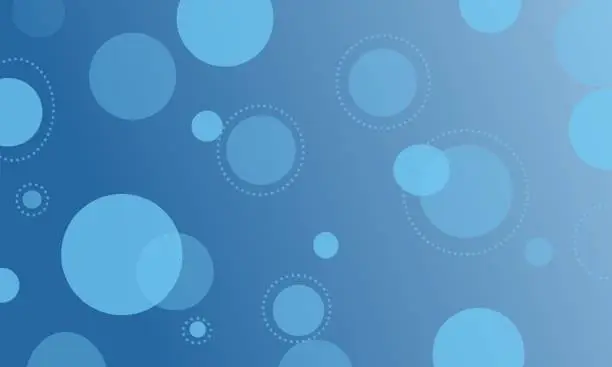Vector illustration of abstract background with circle pattern, which is blue in color