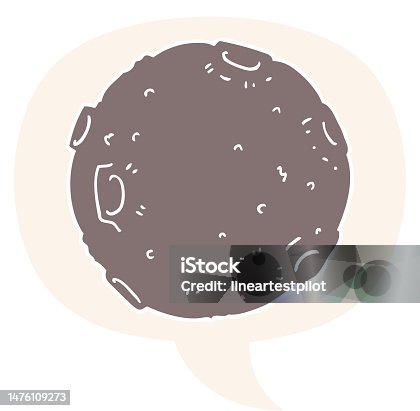 istock cartoon moon with speech bubble in retro style 1476109273