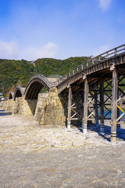 istock Kintaikyo Bridge with blue sky on a sunny spring morning (Iwakuni City, Yamaguchi Prefecture) 1476112746