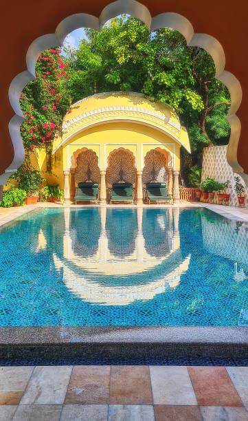 luxury hotel in Jaipur, Rajasthan, India stock photo