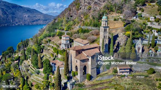 Santa Maria Del Sasso Morcote Stock Photo - Download Image Now - Lugano, Switzerland, Ancient
