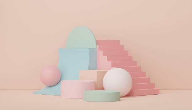 istock 3d render display podium for product and cosmetic presentation. Minimal scene for advertising. Abstract clean background for web banner and mock up. simple geometric shapes. 1476116824