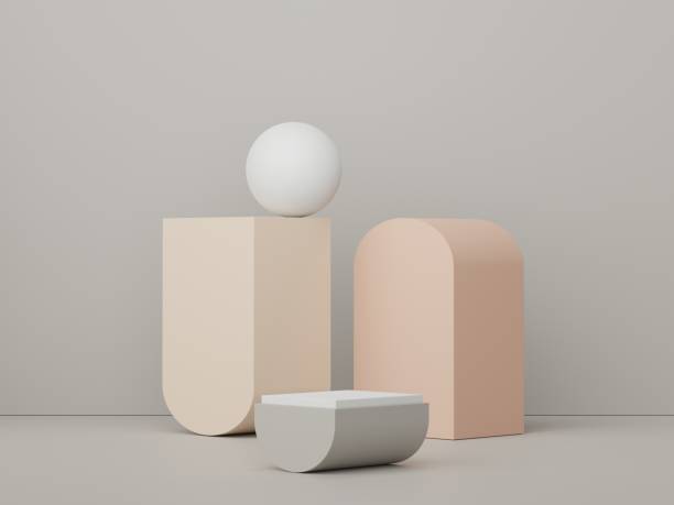 istock 3d render display podium for product and cosmetic presentation. Minimal scene for advertising. Abstract clean background for web banner and mock up. simple geometric shapes. 1476116886