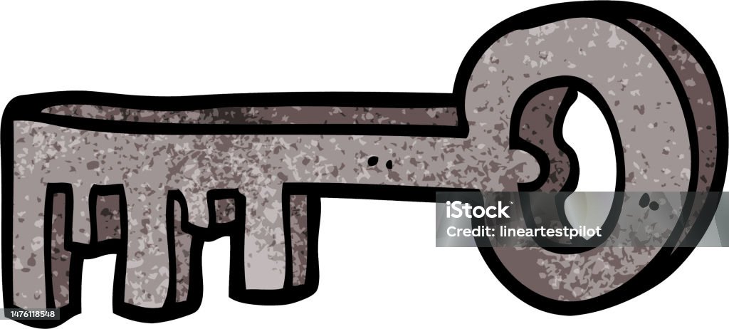 Key Stock Image Cartoon Cartoon Doodle Metal Key Stock Illustration - Download Image Now - Art ...