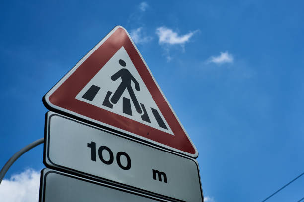 road sign signs for pedestrians
