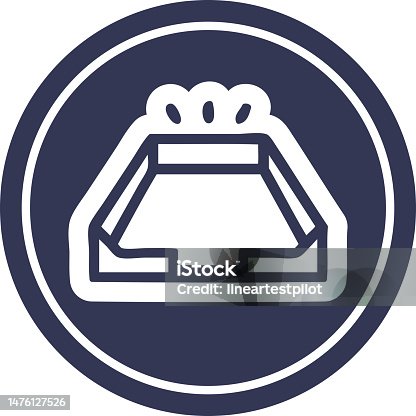istock empty in tray circular icon symbol 1476127526