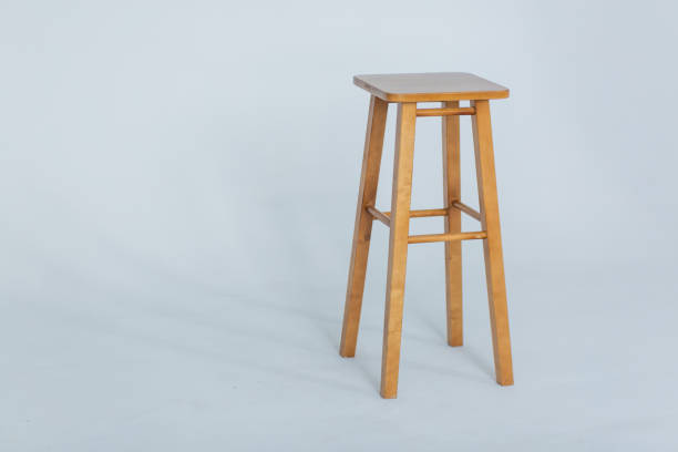 istock Bar stool with is an empty white room on a white background 1476128436