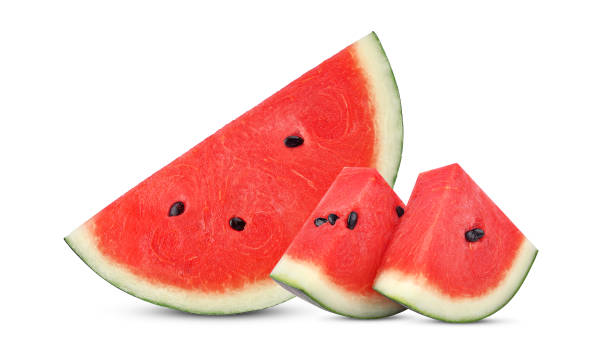 istock Slices of watermelon isolated on white 1476139201