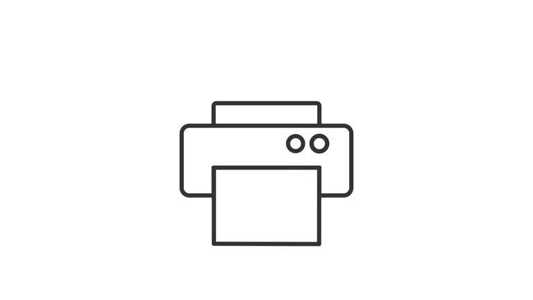 Animated printer linear icon