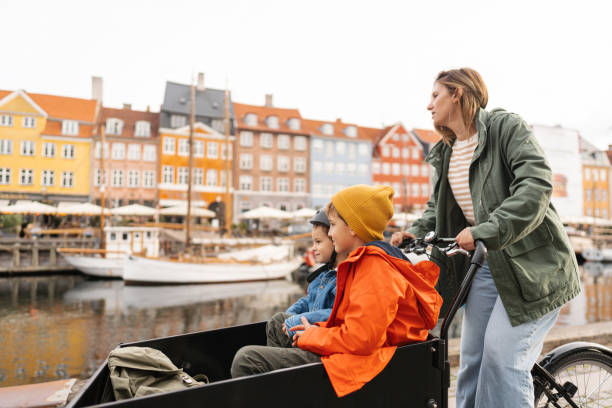 istock Cargo bike ride with mom 1476147461