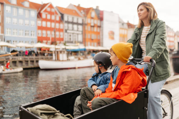 istock Cargo bike ride with mom 1476147476
