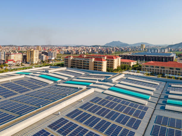 istock Solar power station on industrial plant 1476149515